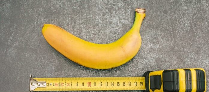以香蕉为例进行阴茎测量